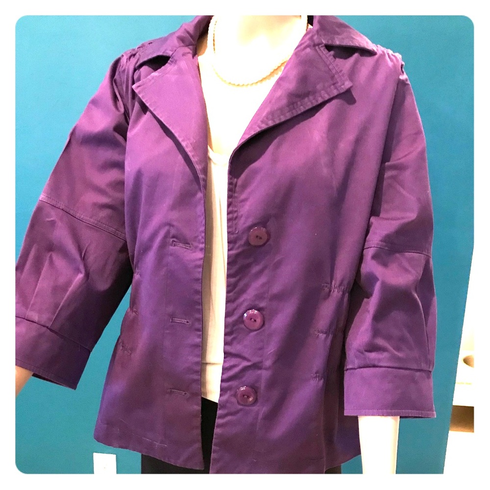 Plus size purple blazer